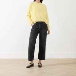 Outlet Mom Straight Leg Cropped Jeans Women Denim