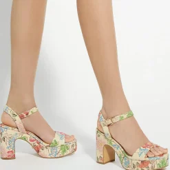 Online Monotone Block Heel Sandal Women Heels