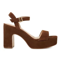 New Monotone Platform Block Heels Women Heels