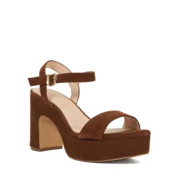 New Monotone Platform Block Heels Women Heels