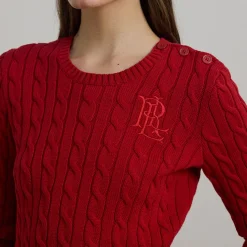Montiva Cable Knit Logo Sweater Women Sweaters & Cardigans