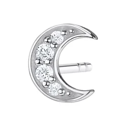 Clearance Moon Pavé Single Stud Earring Women Earrings