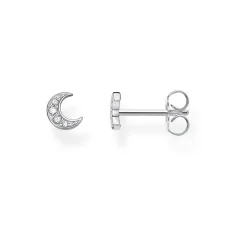 Clearance Moon Pavé Single Stud Earring Women Earrings