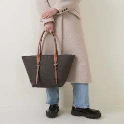 Moore Logo Print Large Tote Bag Women Top Handle Bags|Tote Bags