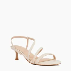 Discount Movement Asymmetric Leather Kitten Heels Women Heels