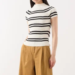 Hot Musette Ribbed Striped Sweater Women Sweaters & Cardigans