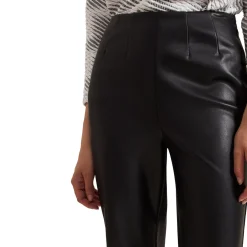 Outlet Mya Faux Leather Cropped Trousers Women Trousers & Shorts