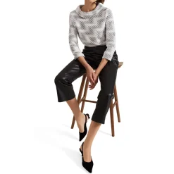 Outlet Mya Faux Leather Cropped Trousers Women Trousers & Shorts