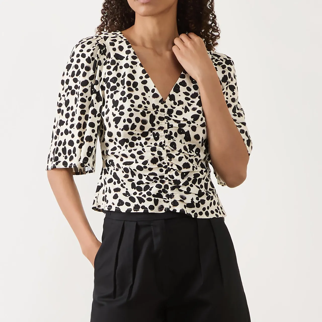 Hot Myrte Leopard Blouse Women Tops