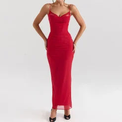 Nalini Mesh Corset Dress Women Dresses