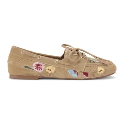 Hot Nani Floral Embroidered Suede Loafers Women Loafers