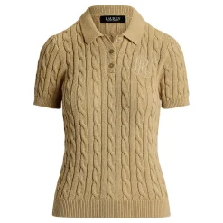 Hot Natrissa Cable Knit Polo Shirt Women Tops