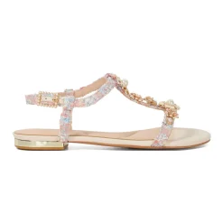 Outlet Nature Floral T-bar Sandals Women Sandals