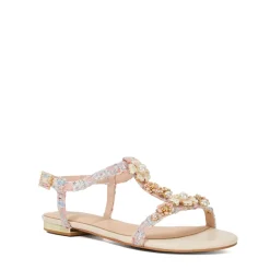 Outlet Nature Floral T-bar Sandals Women Sandals