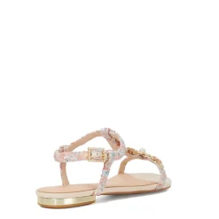 Outlet Nature Floral T-bar Sandals Women Sandals