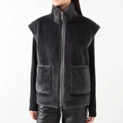 Sale Naval Reversible Faux Fur Gilet Women Coats & Jackets