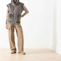 Online Naval Reversible Faux Fur Gilet Women Coats & Jackets