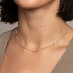 Sale Navette 18k Gold-Plated Necklace Women Necklaces