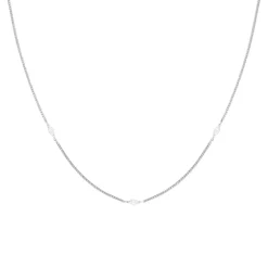 Clearance Navette Rhodium-Plated Necklace Women Necklaces