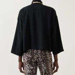 Neck Belt Draped Cover-Up Women Coats & Jackets