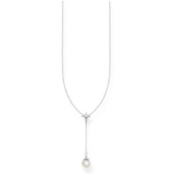 Necklace Pearl Star Silver Women Necklaces