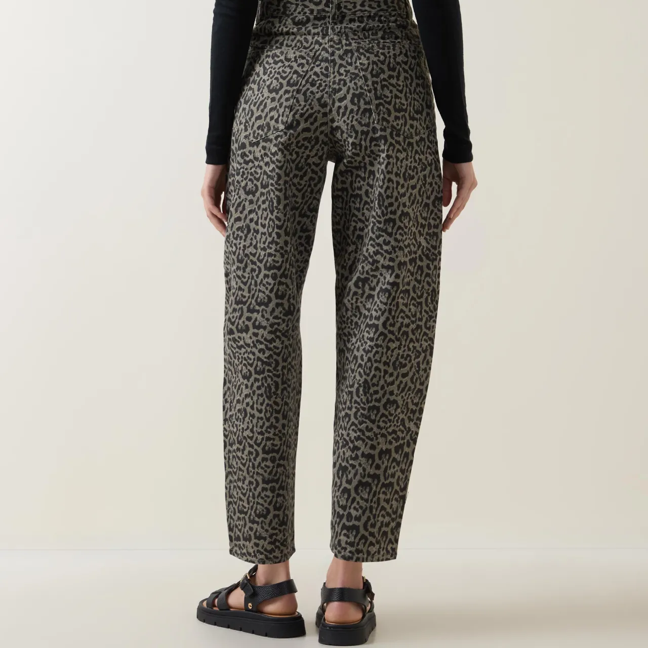 Hot Neoma Leopard Straight Leg Jeans Women Denim