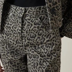 Hot Neoma Leopard Straight Leg Jeans Women Denim