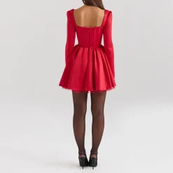 Nina Bow Mini Dress Women Dresses