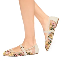 Clearance Nina Mesh Floral Ballet Flats Women Flats