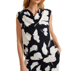 Clearance Noelle Floral Draped Top Women Tops