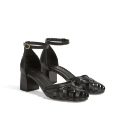 Hot Noemia Leather Criss-Cross Sandals Women Heels