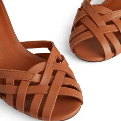 Noemia Leather Criss-Cross Sandals Women Heels