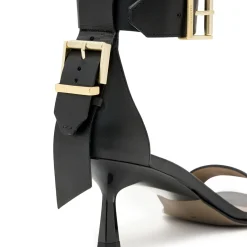 Best Noir Buckle Heeled Sandals Women Heels