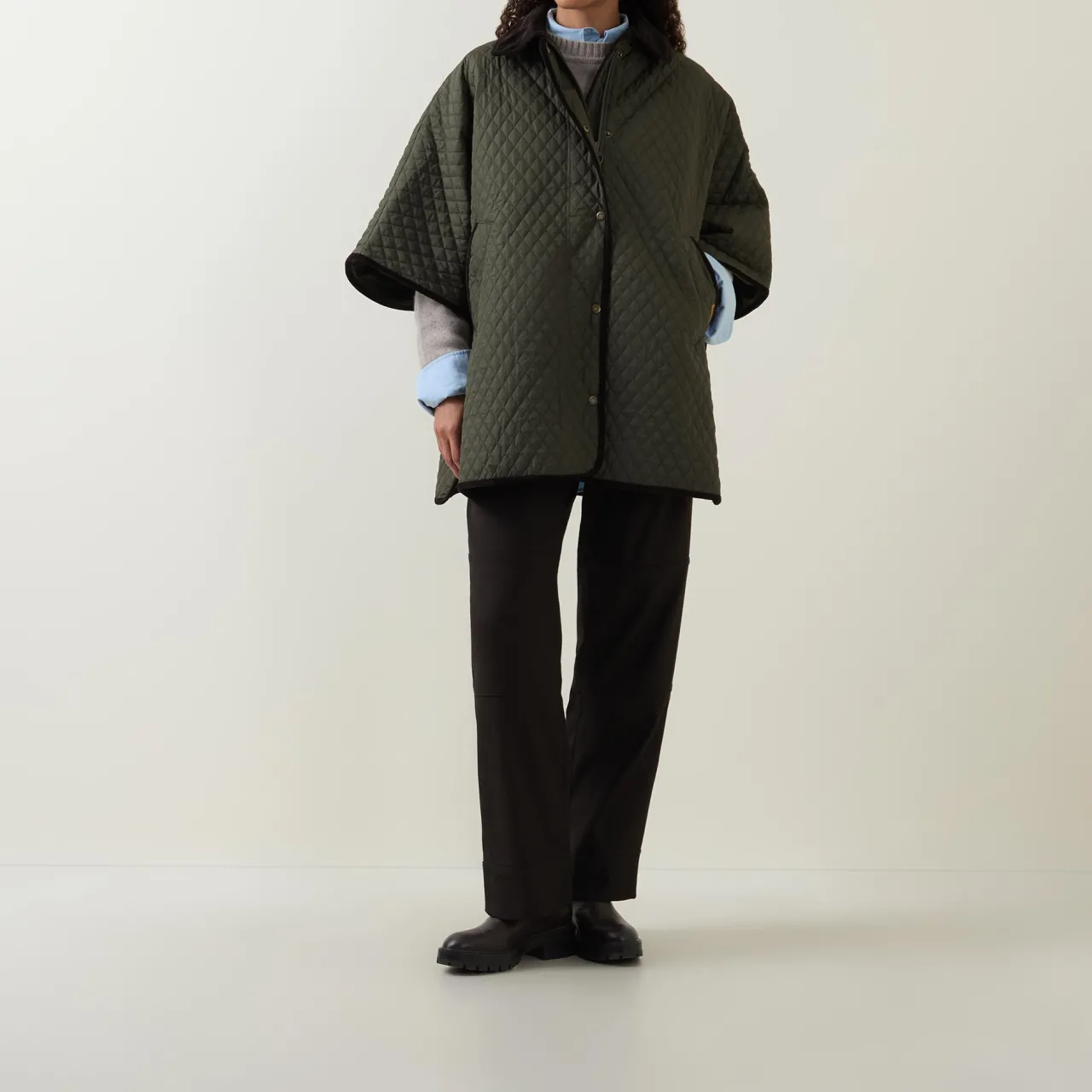 Discount Oakham Diamond Quilted Cape Coat Women Coats & Jackets