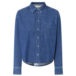 Obbia Logo Denim Shirt Women Tops