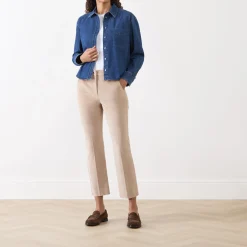 Obbia Logo Denim Shirt Women Tops