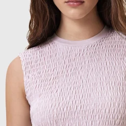 Best Ode Smocked Peplum Tank Top Women Tops
