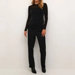Hot Olga Glitter Mesh Top Women Tops