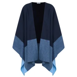 Best Ombré Stripe Cape Women Coats & Jackets