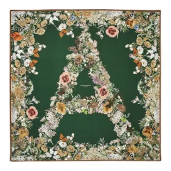 Sale Ombre Floral Silk Scarf Women Scarves