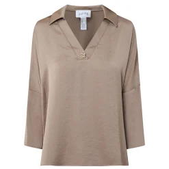 Discount Open Collar Blouse Women Tops