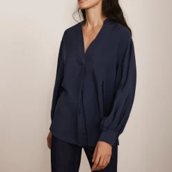 Open-Front Shirt Women Tops