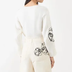 Best Orense Floral Embroidered Jeans Women Denim