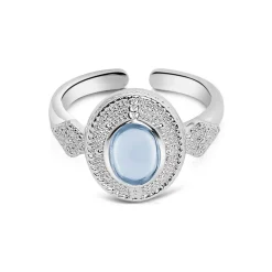 Outlet Ornate Blue Stone Ring Women Rings
