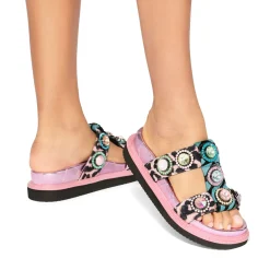 Discount Orson Crystal Flat Sandals Women Sandals