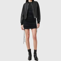 Orten Leather Bomber Jacket Women Coats & Jackets