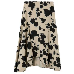 Hot Outline Rose Asymmetric Skirt Women Skirts