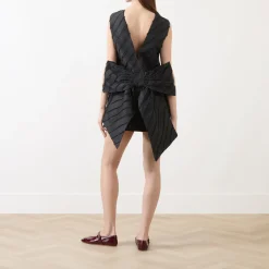 Discount Oversized Bow Mini Shift Dress Women Occasion Dressing