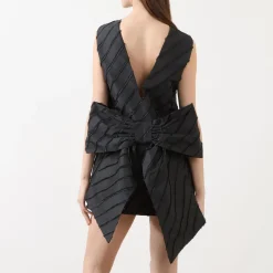 Discount Oversized Bow Mini Shift Dress Women Occasion Dressing