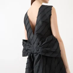 Discount Oversized Bow Mini Shift Dress Women Occasion Dressing